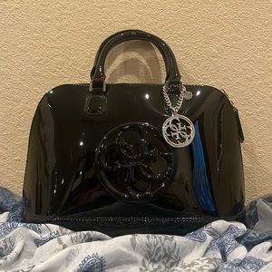 GUESS Patent Leather Satchel Purse & Clutch
